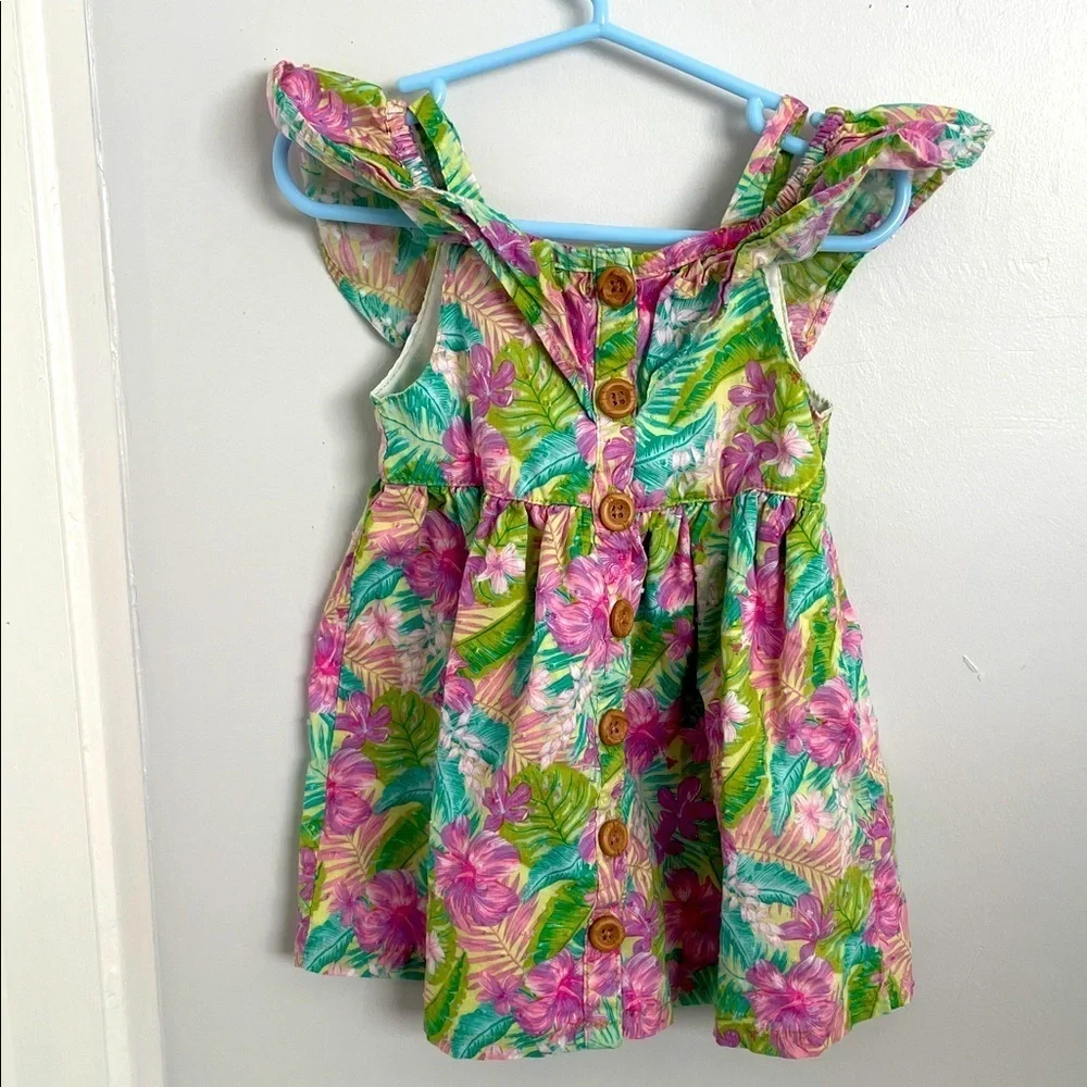 Floral Button-Down Dress size Baby girl 2T